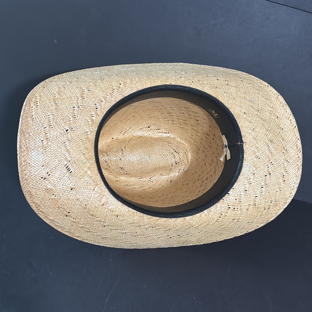 Vintage Firm Natural Straw Cowboy Hat - Picture 13 of 17
